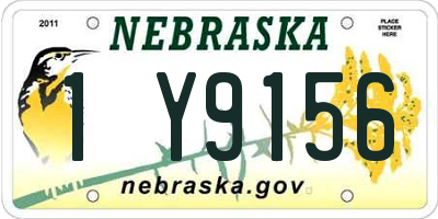 NE license plate 1Y9156