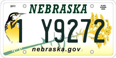 NE license plate 1Y9272