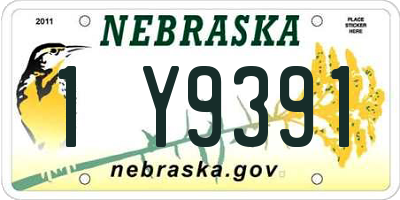 NE license plate 1Y9391