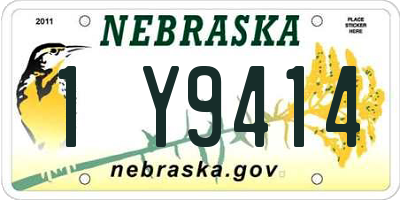 NE license plate 1Y9414
