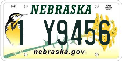 NE license plate 1Y9456