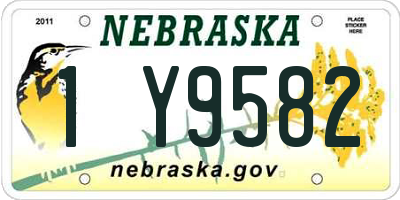 NE license plate 1Y9582