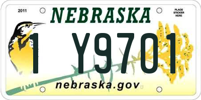 NE license plate 1Y9701