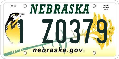 NE license plate 1Z0379