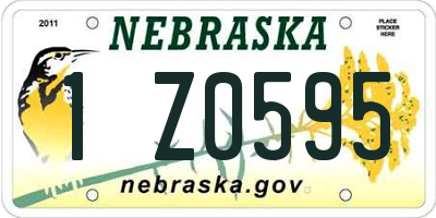 NE license plate 1Z0595