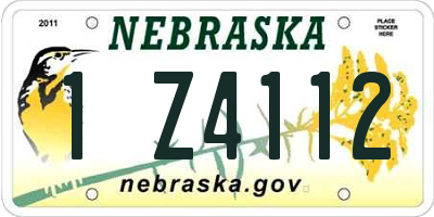 NE license plate 1Z4112
