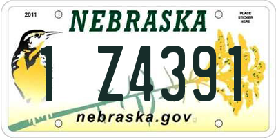 NE license plate 1Z4391