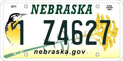 NE license plate 1Z4627