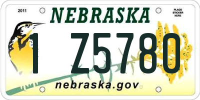 NE license plate 1Z5780