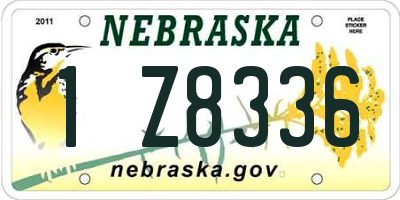 NE license plate 1Z8336