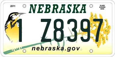 NE license plate 1Z8397