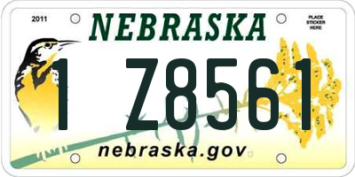 NE license plate 1Z8561