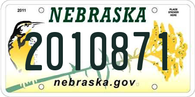 NE license plate 2010871