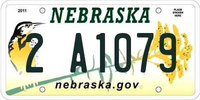NE license plate 2A1079
