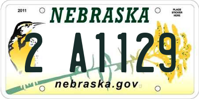 NE license plate 2A1129