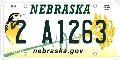 NE license plate 2A1263