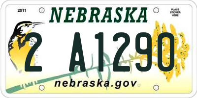 NE license plate 2A1290