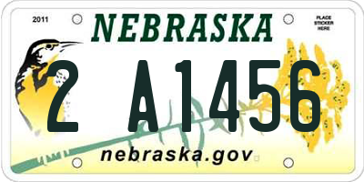NE license plate 2A1456