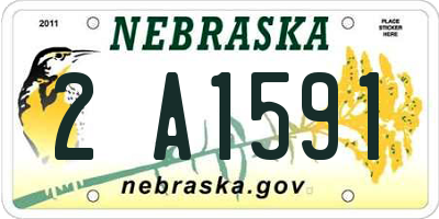 NE license plate 2A1591