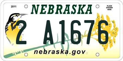 NE license plate 2A1676