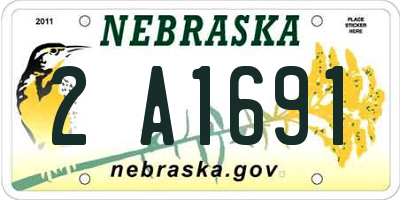 NE license plate 2A1691