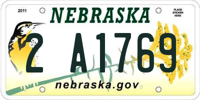 NE license plate 2A1769