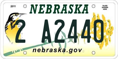 NE license plate 2A2440