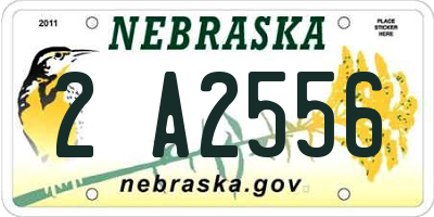 NE license plate 2A2556