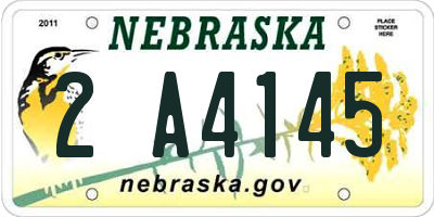 NE license plate 2A4145
