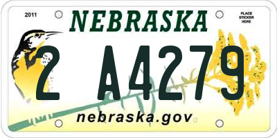 NE license plate 2A4279