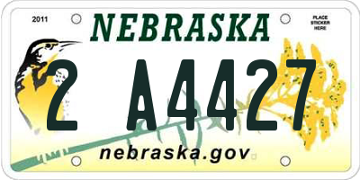 NE license plate 2A4427