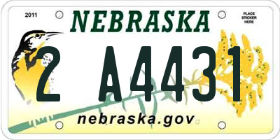 NE license plate 2A4431