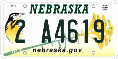 NE license plate 2A4619
