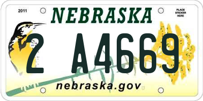NE license plate 2A4669