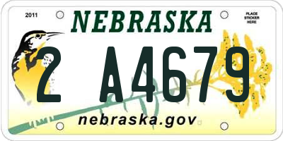 NE license plate 2A4679