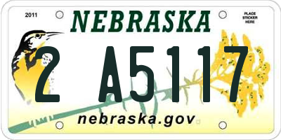 NE license plate 2A5117