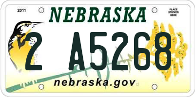 NE license plate 2A5268