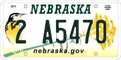 NE license plate 2A5470