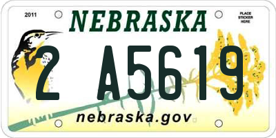 NE license plate 2A5619
