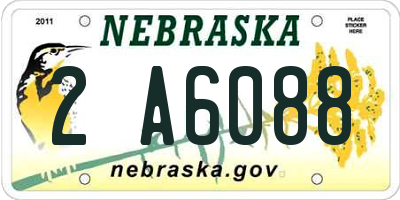 NE license plate 2A6088