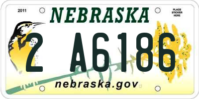NE license plate 2A6186