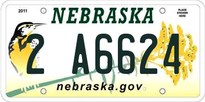 NE license plate 2A6624