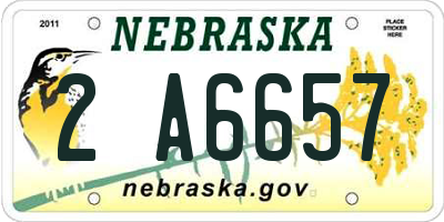 NE license plate 2A6657