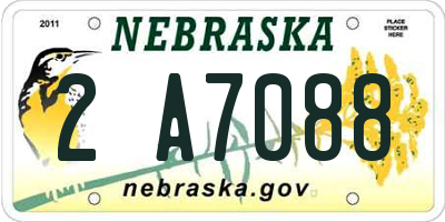 NE license plate 2A7088