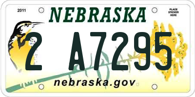 NE license plate 2A7295