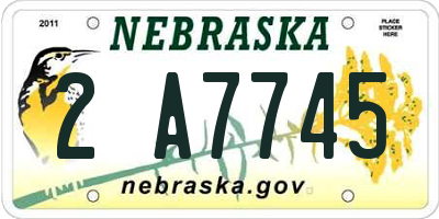 NE license plate 2A7745