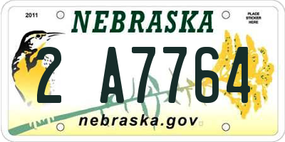 NE license plate 2A7764