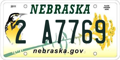 NE license plate 2A7769