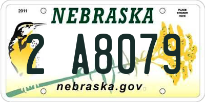 NE license plate 2A8079