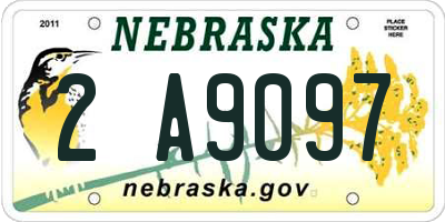 NE license plate 2A9097
